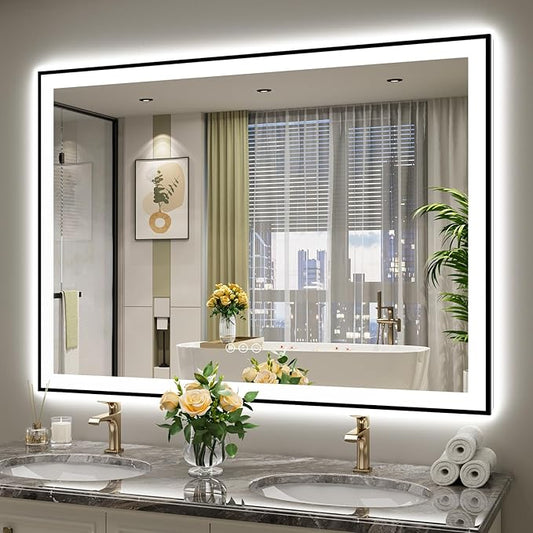 YEELAIT 55x40 Inch LED Bathroom Mirror by YEELAIT
