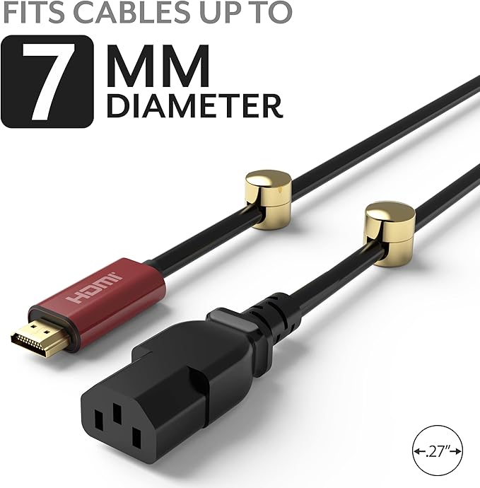 ICONIT Cable Anchors for Desk Organization Gold | Premium Aluminum Cord - Image 5