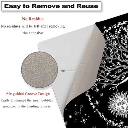 Laptop Skin Sticker Decal, Waterproof Removable, Moon & Sun & Stars - Image 5