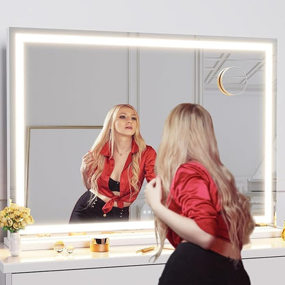 Makeup Vanity Mirror with Lights 32" x 24" Large LED Makeup Mirror, Light up - Image 7
