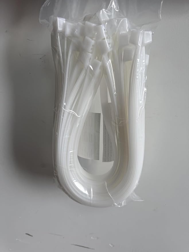 XINGO 26 inch White Zip Ties Heavy Duty 100 Pack, 200 lbs Ultra Strong Plastic - Image 4