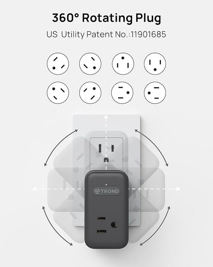 TROND 2 Pack Outlet Extender - Image 3