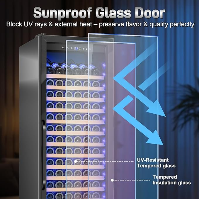 Wine Cooler-Wine Refrigerator 24 Inch Wide Large Freestanding/Built in Wine - Image 5