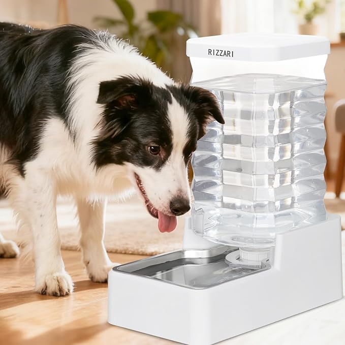 RIZZARI Stainless Steel Pet Water Feeder: 10L Gravity Waterer - Image 7