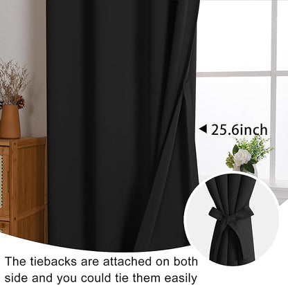 JIUZHEN Black Blackout Curtains - Image 6