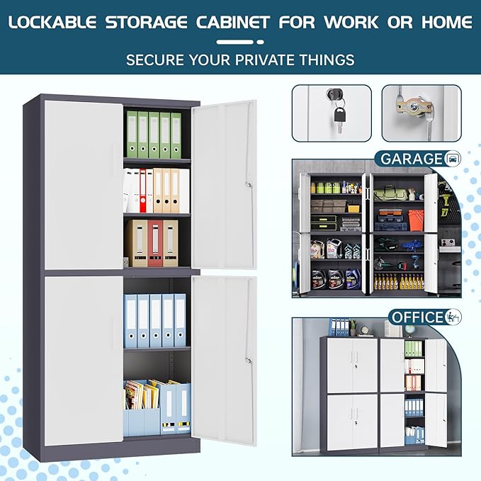 MIIIKO Metal Storage File Cabinet - Image 4