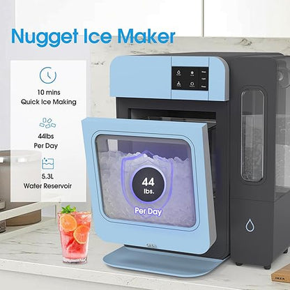 VECYS Nugget Countertop Ice Maker W/Side Tank, 44LBS Daily Ice Making Capacity - Image 2