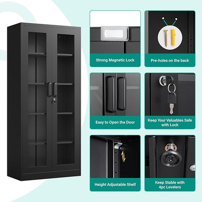SISESOL Metal Storage Cabinet - Image 5