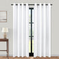 KOUFALL White Curtains 90 Inches Long by KOUFALL