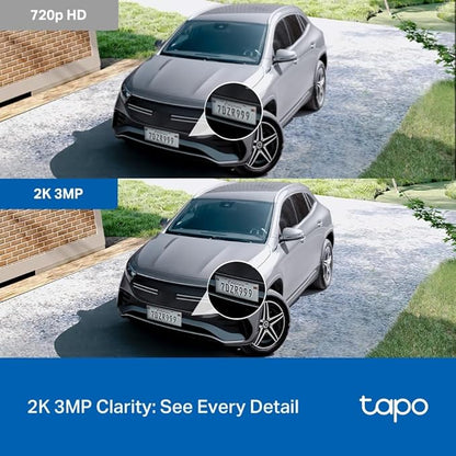 Tapo 2K Indoor/Outdoor Pan/Tilt Wired Security Camera - Image 3