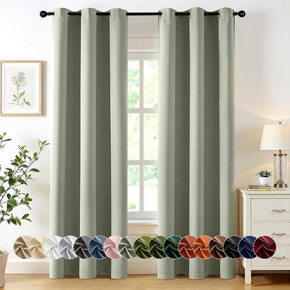 MIULEE Sage Green Blackout Curtains by MIULEE