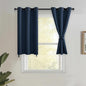 JIUZHEN Short Curtains Kitchen Half Window Blackout Curtains by JIUZHEN