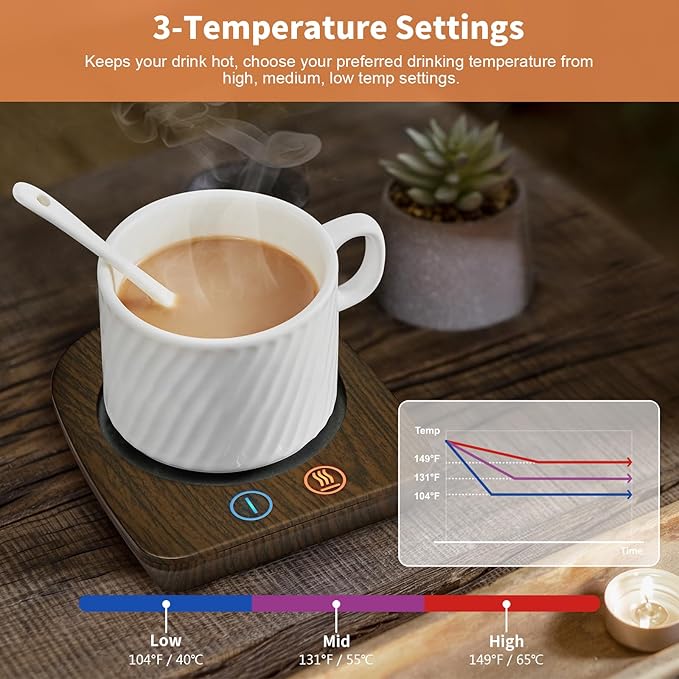 VOBAGA Imitation Wood Grain Coffee Cup Warmer & Mug Warmer - Image 4