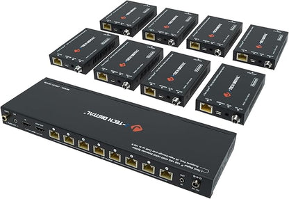 J-Tech Digital HDMI 2.0 4K Extender Splitter Over Single Cable CAT6 by J-TechDigital