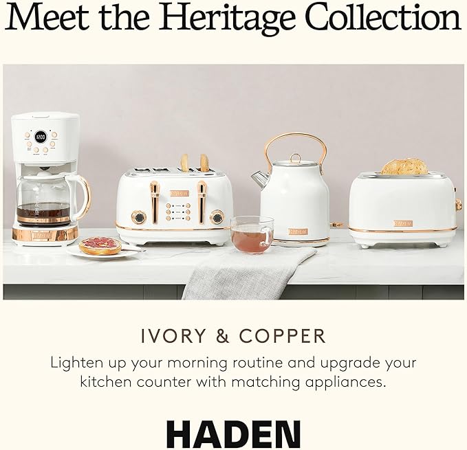 Haden Heritage 4 Slice Wide Slot Stainless Steel Toaster - Image 7