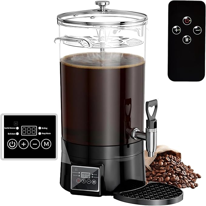 Coffee Urn Commercial Coffee Maker, 26 L 170 Cups, Transparent Electric by GKFF