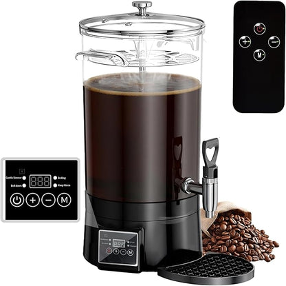 Coffee Urn Commercial Coffee Maker, 26 L 170 Cups, Transparent Electric by GKFF