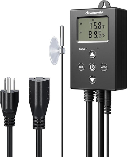 DEWENWILS Digital Temperature Controller Thermostat Outlet by DEWENWILS
