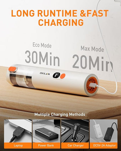 OXILAM Car Vacuum Handheld Vacuum Portable Cordless-14000PA High Power - Image 8