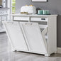 OLD CAPTAIN Double Tilt Out Trash Cabinet, Wooden Kitchen Garbage Can Free by OldCaptainFurnitureLighting