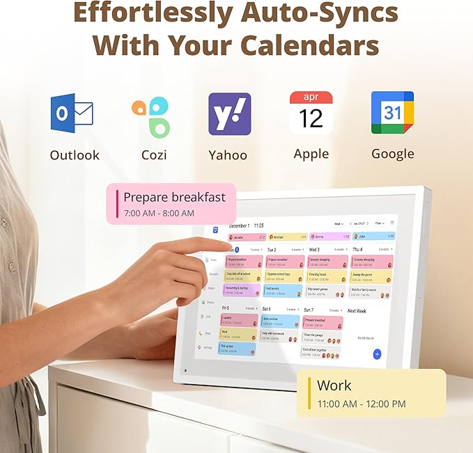 Digital Calendar Touch Screen 10 Inch, Electronic Calendar Chore Chart - Image 4