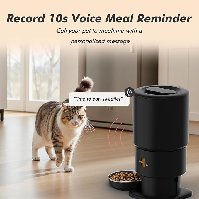 Automatic Cat Feeder - 5L Anti-Clog Cat Food Dispenser Keeps 2-15mm Dry Food - Image 2