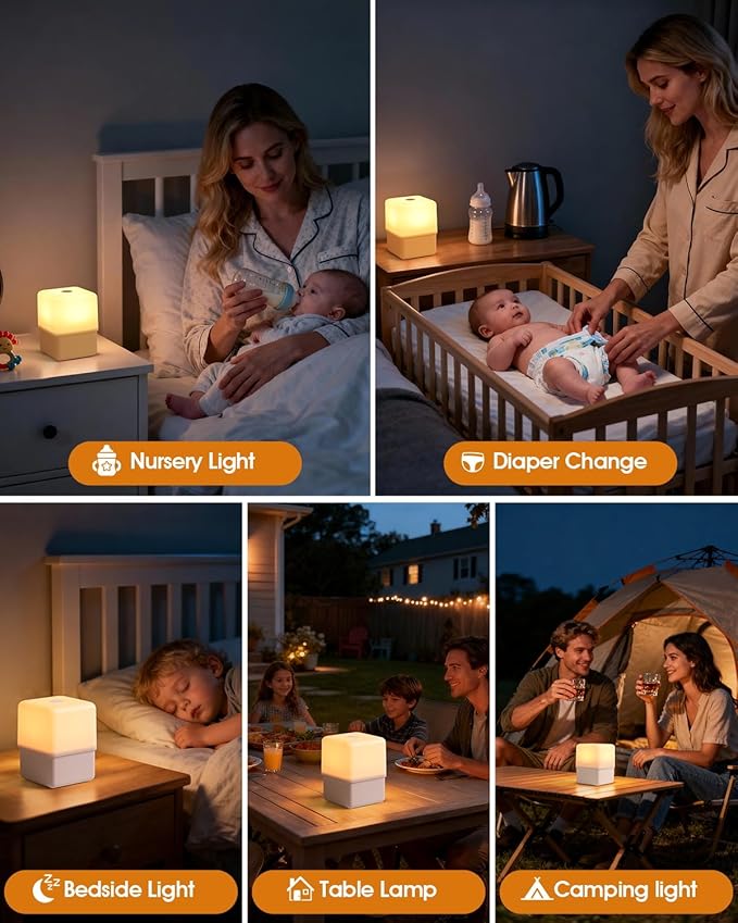 Soft Warm Night Light for Baby Nursery/Breastfeeding/Sleep Aid, Small Touch - Image 7