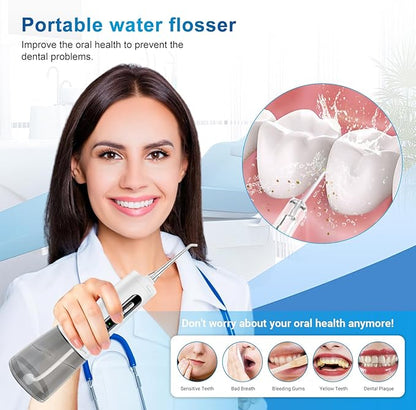 JNGOODS Cordless Water Dental Flosser Oral irrigator, JNGOODS 300ml - Image 2