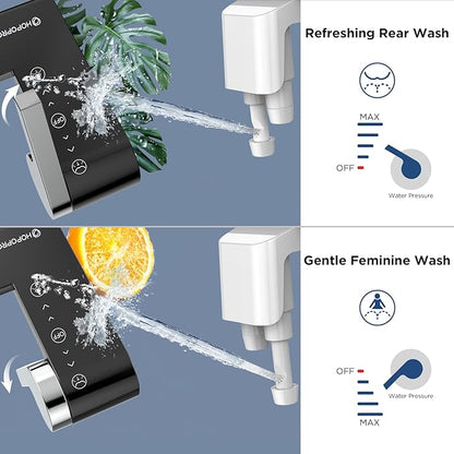HOPOPRO Toilet Bidet Tank Replacement Cover, Bidet Ultra-Slim Dual Nozzle - Image 2