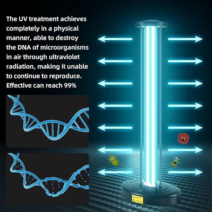 JTAPURE 100W UV Light, Ultraviolet Lamp Purifier - Image 5