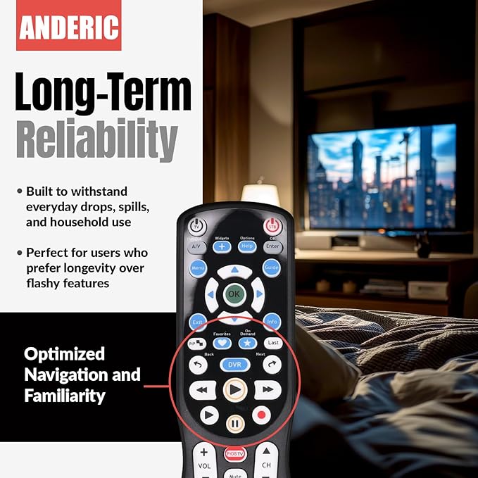 ANDERIC RRP265V5 Replacement Remote Control Compatible - Image 5