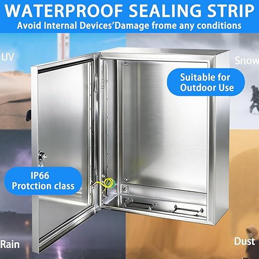 Electrical Enclosure 16x16x8, 304 Stainless Steel Enclosure IP66 Waterproof and - Image 7
