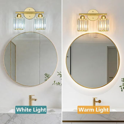 FDPBY Modern 2 Light Crystal Vanity Light, Compatible - Image 2