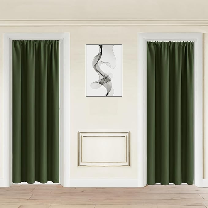 JIUZHEN Blackout Doorway Curtains 80 inch Length by JIUZHEN