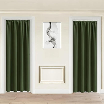 JIUZHEN Blackout Doorway Curtains 80 inch Length by JIUZHEN