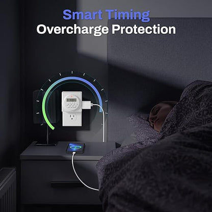 BN-LINK Indoor Digital Timer Outlet, Dual Outlet 7 Day Programmable Light Switch - Image 6