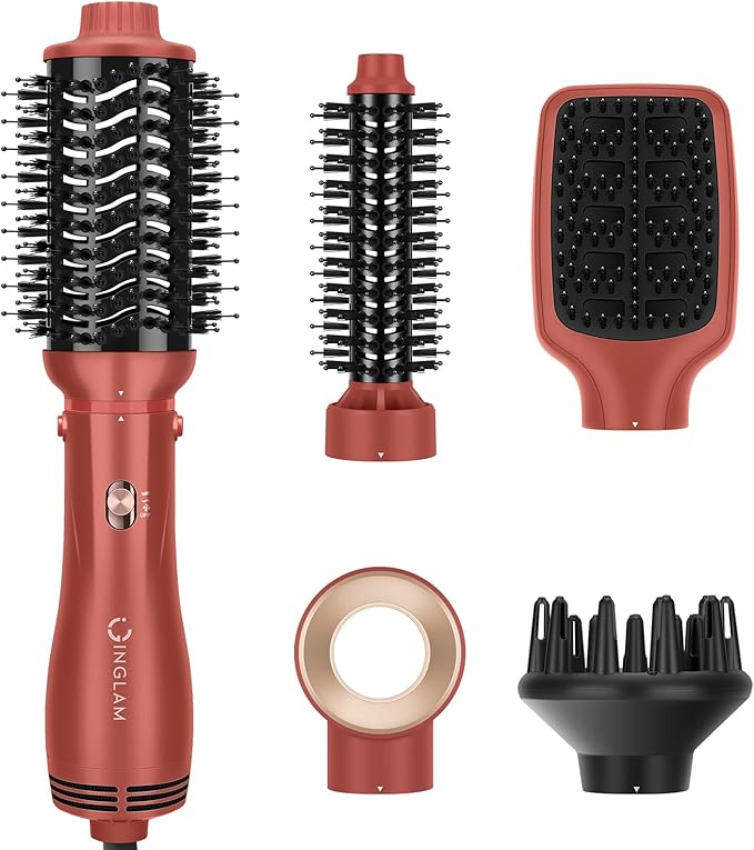 IG INGLAM Blow Dryer Brush Set, 5-in-1 Multi-Styler by INGLAM