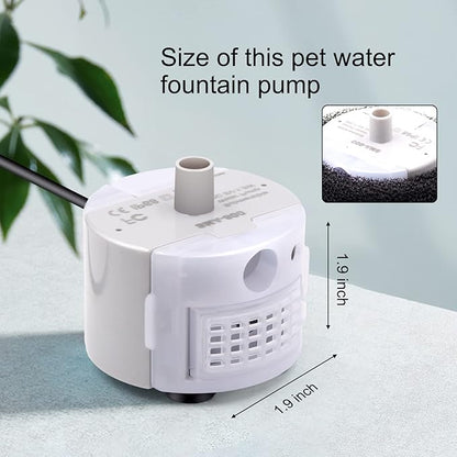 Cat Water Fountain Pump for 3.2L/108oz Stainless Steel Cat Water Fountain and - Image 3