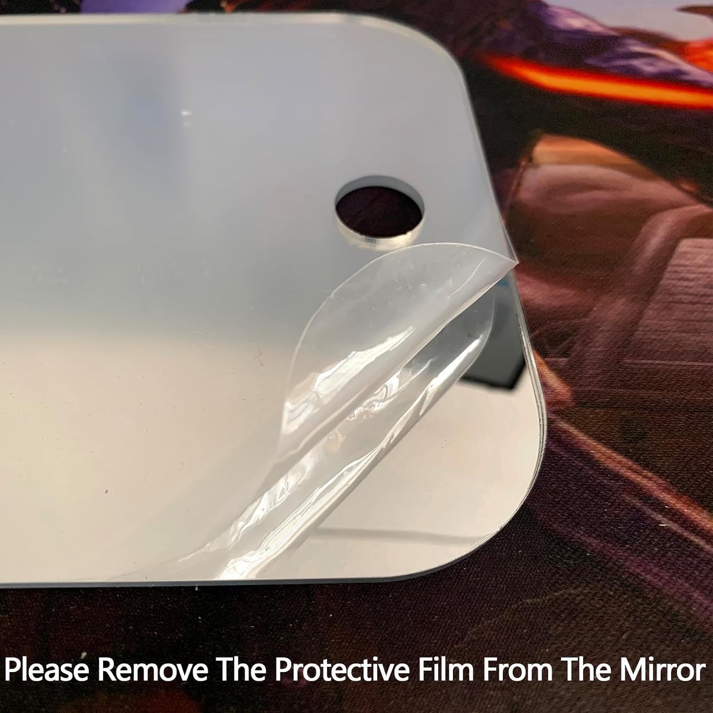 Shatterproof Shower Mirror Fogless for Shaving,(Medium 8x6 Inch) Anti Fog Shaving Mirror Holder NO-Drilling, No Fog Free Waterproof,Small Wall Mounted Bathroom Accessories Camping Hanging Men