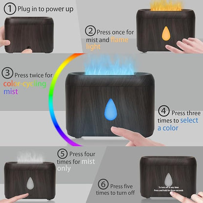 Flame Diffuser for Essential Oils, 200ml Ultrasonic Aroma Diffusers - Image 3