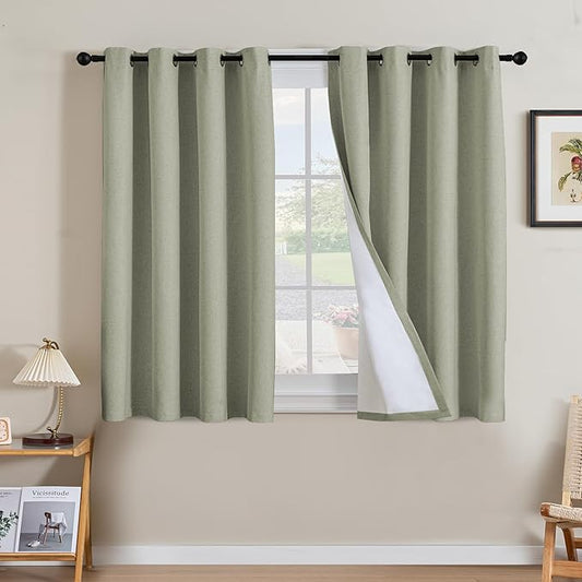 H.VERSAILTEX Linen Curtains 100% Blackout Curtains by HVERSAILTEX