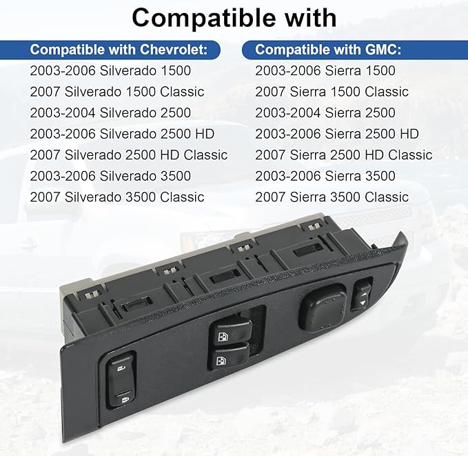 DICMIC Front Driver Side Master Power Window Switch and Door Lock & Black Bezel - Image 3