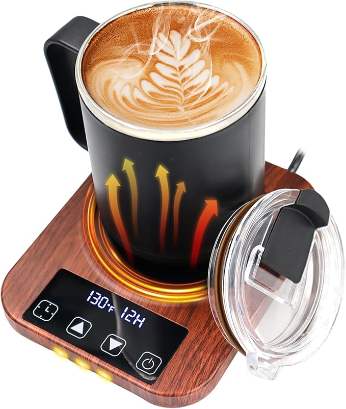 Coffee Mug Warmer Set for Desk by SALMOPH