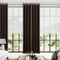 96 Inch Long Dark Brown Living Room Curtains by KOUFALL