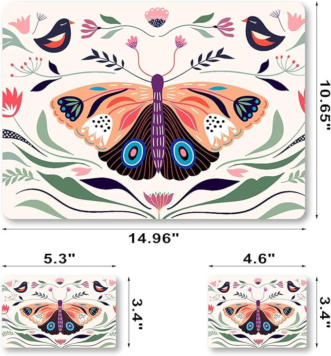 Laptop Skin Sticker Decal, Waterproof Removable, Butterfly Birds - Image 7