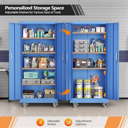 VINGLI Rolling Metal Storage Cabinet - Image 4
