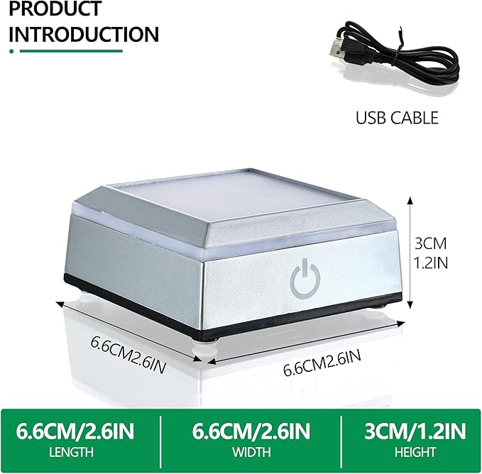 ZEERSHEE 2.6*1.2inch Multicolor LED Light Base - Image 2