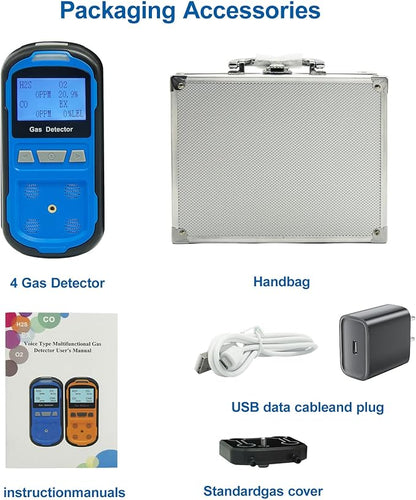 Upgraded 4 Gas Monitor Multi Gas Detector, Yfwsrecinoe Gas Leak Detector - Image 6