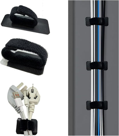 Under Desk Cable Management, Adjustable Hook and Loop Cord Ties, Reusable Wire by Unknown