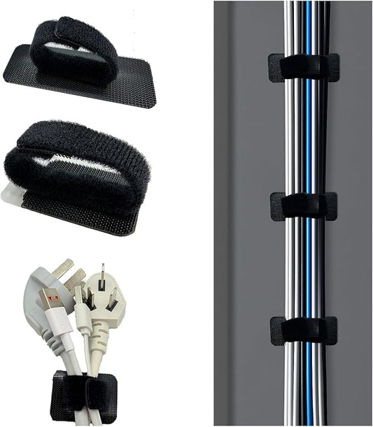 Under Desk Cable Management, Adjustable Hook and Loop Cord Ties, Reusable Wire by Unknown